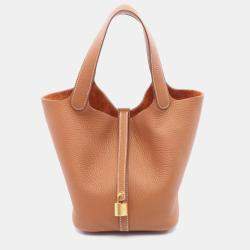 Hermes Picotin Lock Gold  W Taurillon Clemence Bag