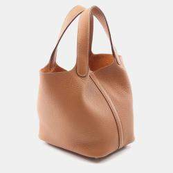 Hermes Picotin Lock  Gold  W Taurillon Clemence Bag