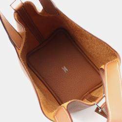Hermes Picotin Lock  Gold  W Taurillon Clemence Bag