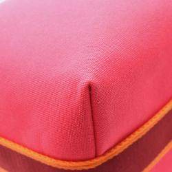 Hermes Bride-A-Brac GM Hibiscus Canvas Pouch Handbag 
