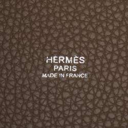 Hermes Picotin Lock Etoupe Y  Taurillon Clemence Bag