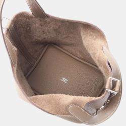 Hermes Picotin Lock Etoupe Y  Taurillon Clemence Bag