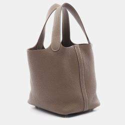 Hermes Picotin Lock Etoupe Y  Taurillon Clemence Bag