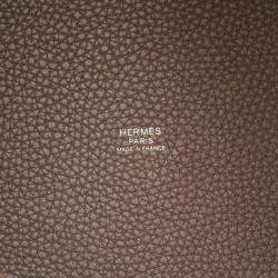 Hermes Picotin Etoupe Z Taurillon Clemence Leather Bag