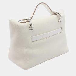 Hermes 24/24 Van Quatre 29 White Togo Swift Leather 2Way Handbag  