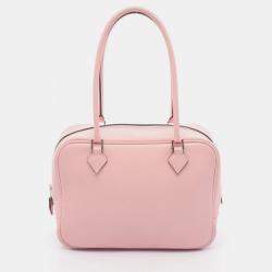 Hermes  Plum 20 Rose Sakura T Swift Leather Handbag  