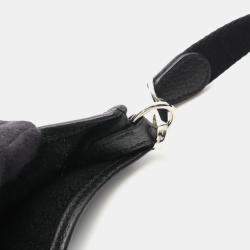 Pre Owned Hermes Evelyne TPM 16 Black Taurillon Clemence Leather Shoulder Bag