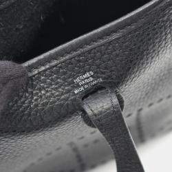 Pre Owned Hermes Evelyne TPM 16 Black Taurillon Clemence Leather Shoulder Bag