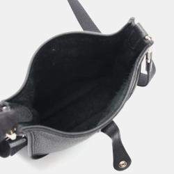 Pre Owned Hermes Evelyne TPM 16 Black Taurillon Clemence Leather Shoulder Bag