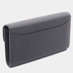 Pre Owned Hermes Constance Long To Go Black Epsom Leather Shoulder Bag