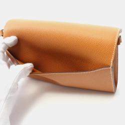 Hermes Constance Long To Go Toffee Brown  W Epsom Leather  Shoulder Bag