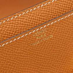 Hermes Constance Long To Go Toffee Brown  W Epsom Leather  Shoulder Bag