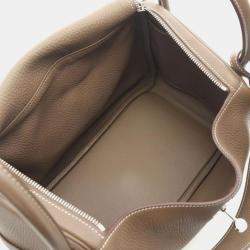 Hermes Lindy 30  Etoupe Grey C Taurillon Clemence Leather Shoulder Bag