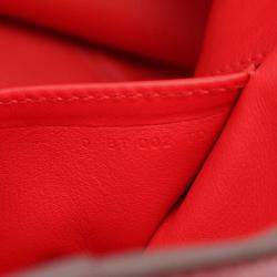 Pre Owned Hermes Licol 17 Rouge Tomate Evercolor Leather Shoulder Bag