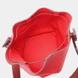 Pre Owned Hermes Licol 17 Rouge Tomate Evercolor Leather Shoulder Bag