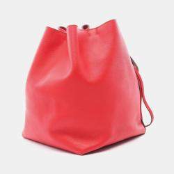 Pre Owned Hermes Licol 17 Rouge Tomate Evercolor Leather Shoulder Bag