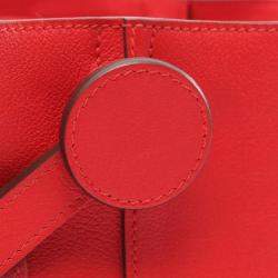 Pre Owned Hermes Licol 17 Rouge Tomate Evercolor Leather Shoulder Bag