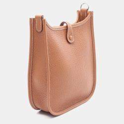 Hermes Evelyne TPM Gold  K  Taurillon Clemence Crossbody Bag 