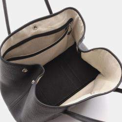 Pre Owned Hermes Garden Party 36 Black Negonda Leather Tote Bag