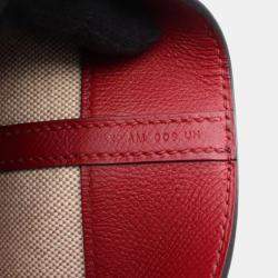 Hermes Maxi Box Canbas 36 Blue Red Evercolor Epsom Leather Bag 
