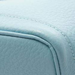 Pre Owned Hermes Garden Party 36 Blue Atoll Country Leather Tote Bag