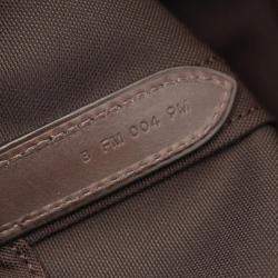 Hermes Sac De Pansage  Rouge H B Toile Chevrons Canvas Shoulder Bag 