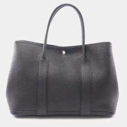 Hermes Garden Party PM Black C Negonda Leather Bag  