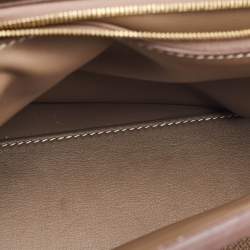 Pre Owned Hermes Etoupe Togo and Swift Leather Gold Finish 24/24 29 Bag