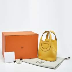 Pre Owned Hermes Sun Taurillon Clemence and Swift Leather In The Loop 18 Bag