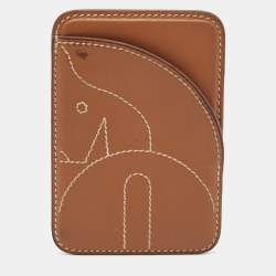 Hermes Gold Swift Leather Horse MagSafe Card Holder