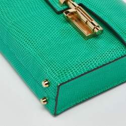 Pre Owned Hermes Menthi Lizard Niloticus GHW Verrou Mini Bag