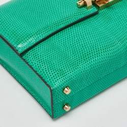 Pre Owned Hermes Menthi Lizard Niloticus GHW Verrou Mini Bag