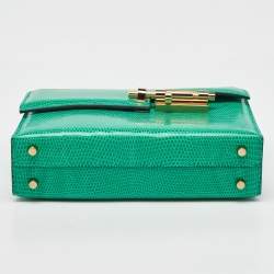 Pre Owned Hermes Menthi Lizard Niloticus GHW Verrou Mini Bag