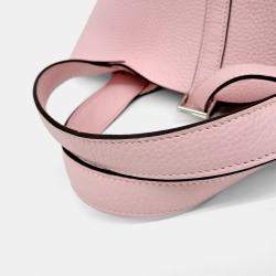 Pre Owned Hermes Pink Leather Rock Picotin 18 Bag