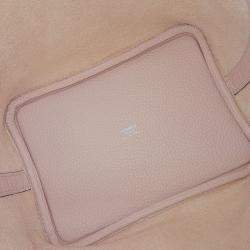 Pre Owned Hermes Pink Leather Rock Picotin 18 Bag
