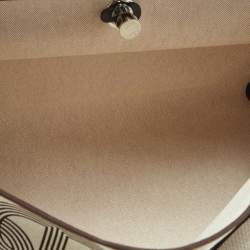 Pre Owned Hermes Ebene/Ecru H Plume Canvas and Hunter Leather Circuit 24 Herbag Zip Cabine 50 Bag