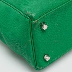 Pre Owned Hermes Bambou Togo Leather Palladium Finish Kelly Retourne 28 Bag