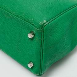 Pre Owned Hermes Bambou Togo Leather Palladium Finish Kelly Retourne 28 Bag