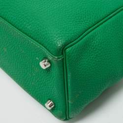 Pre Owned Hermes Bambou Togo Leather Palladium Finish Kelly Retourne 28 Bag