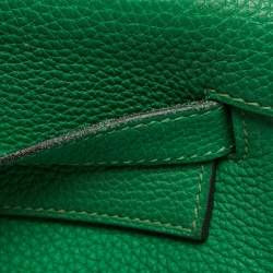 Pre Owned Hermes Bambou Togo Leather Palladium Finish Kelly Retourne 28 Bag