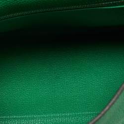 Pre Owned Hermes Bambou Togo Leather Palladium Finish Kelly Retourne 28 Bag