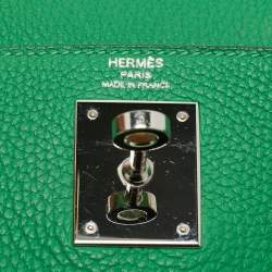 Pre Owned Hermes Bambou Togo Leather Palladium Finish Kelly Retourne 28 Bag