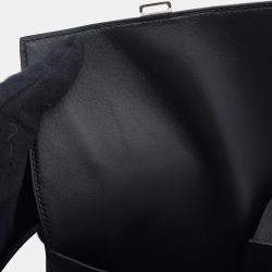 Pre Owned Hermes Della Cavalleria Mini Black Epsom Leather Shoulder Bag