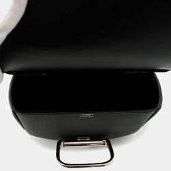 Pre Owned Hermes Della Cavalleria Mini Black Epsom Leather Shoulder Bag