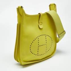 Pre Owned Hermès Lime Epsom Leather Evelyne III PM Bag