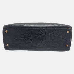 Pre Owned Hermes Kelly 1992 Vintage Black Taurillon Clemence 35