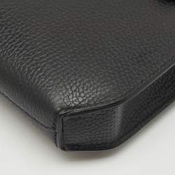 Pre Owned Hermès Black Novillo Leather Kelly Depeches 25 Pouch