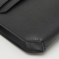 Pre Owned Hermès Black Novillo Leather Kelly Depeches 25 Pouch