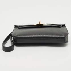 Pre Owned Hermès Black Novillo Leather Kelly Depeches 25 Pouch