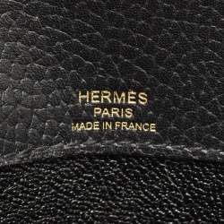Pre Owned Hermès Black Novillo Leather Kelly Depeches 25 Pouch